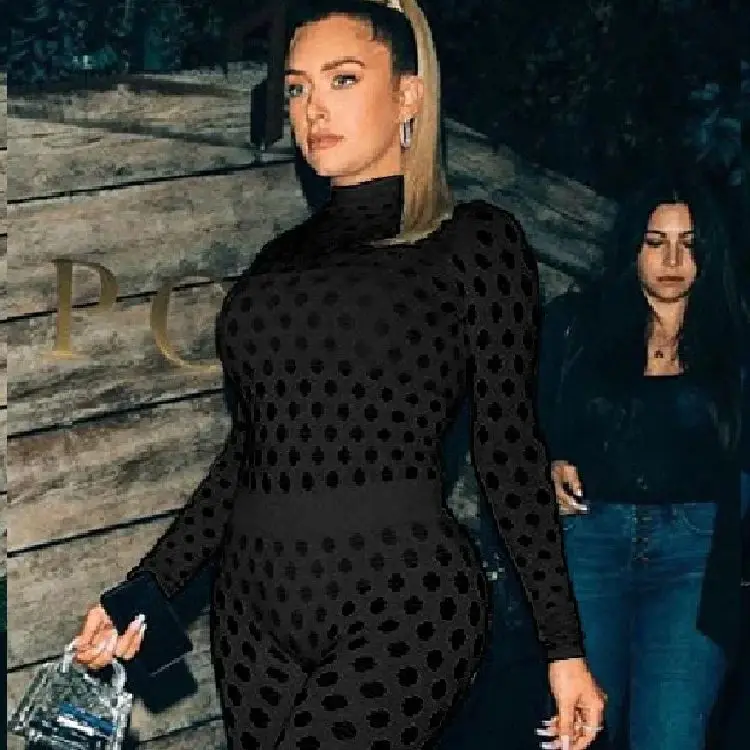 Breathable Mesh Sports Suit, Sexy Perspective, Close-fitting, High Neck Hole, Knitted Mesh, Street Fashion Trend